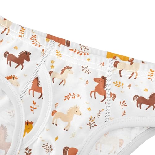 Horse Seamless Boys' Underwear 100% Cotton Boys' Briefs Soft Toddler Underwear4