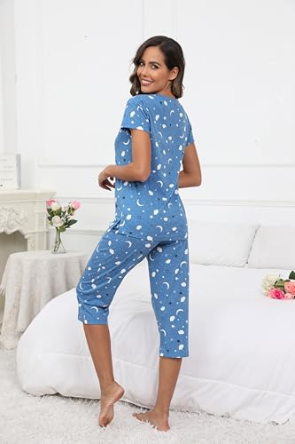 Image of PNAEONG Women's Cotton Printed Nighty Night Gown Maxi Free Size (Pack of 2)