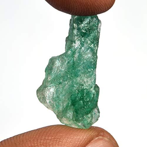Real Gems Raw Emerald Crystal Natural Rough Stone, Rocks & Minerals Specimen May Birthstone, Emerald 10.00 Ct Gemstone