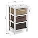 Versa 20100010 Cajonera baño multicolor 3 cestas, Madera 37x57x28,Cajón cestos