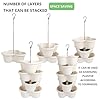 Hourleey Strawberry Planter, 5 Tier Stackable Gaden Tower for Flowers, Vegetables, Grow Your Own Herb Garden Vertical Oasis of Vegetables and Succulents #4