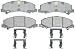 Raybestos ATD1159P Advanced Technology Semi-Metallic Disc Brake Pad Set