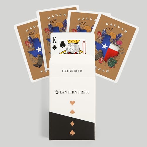 Lantern Press Baraja de 52 Cartas Poker Dallas Texas miniatura 6