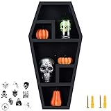 Gothvanity Coffin Shelf - Large - Gothic Decor for Display or Storage - 20X10X4 Inches -Wooden Shelf...
