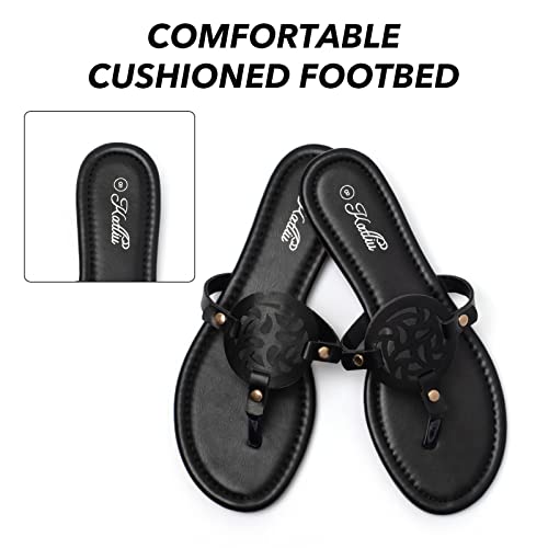 katliu Women's Flat Sandals Flip Flop Sandals Comfortable Dressy Thong Sandals3