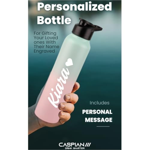 Image of CASPIAN / / / Hike Stainless Steel Customize Sipper Water Bottle (CUS-Cotton Candy 1 Litre, Set of 1)| Leak Proof Thunder for Fridge Home Office Travel School Kids Boys Girls Adults Sports Gym Yoga
