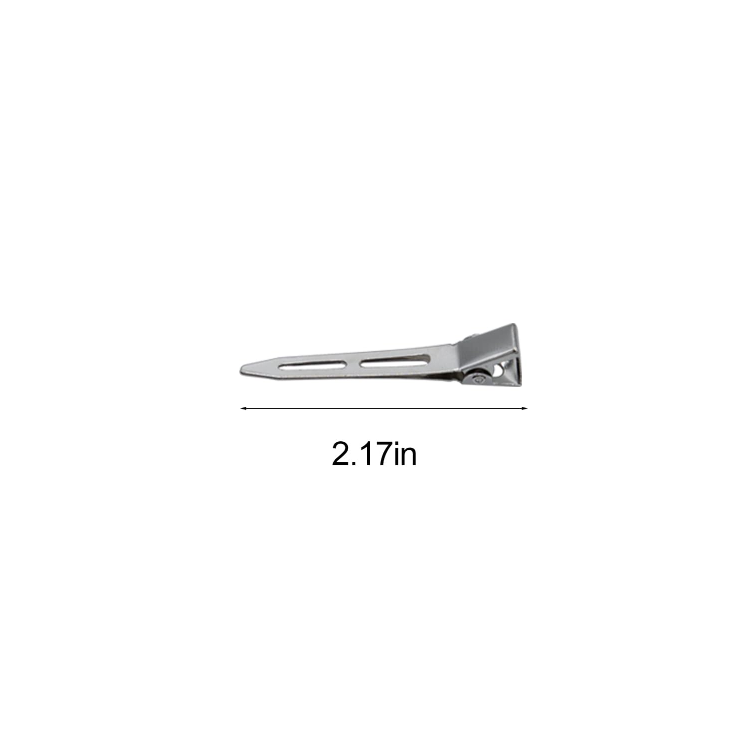 100 clips de metal inoxidable para billetes de pato, pinzas rizadas de cocodrilo con agujeros para peinar el cabello, colorear, herramientas duraderas para el cabello de salón y bricolaje