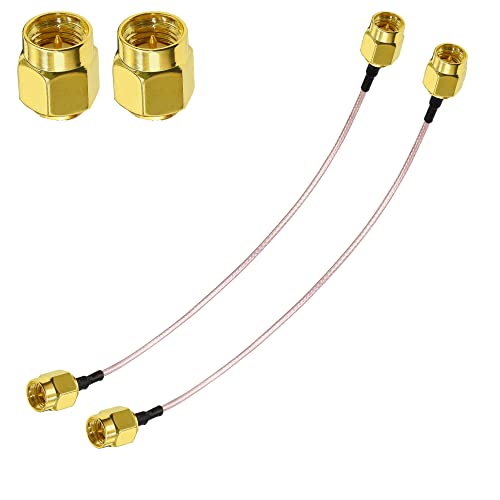 TUOLNK 2本 6インチSMAオス-SMAオス 同軸 ケーブル RG178 WiFi アンテナ 延長 SMA オス-オス RG178ジャンパー RF 同軸 ケーブル アンテナエクステンダー ケーブル SMAオス-SMAオス ジャンパー