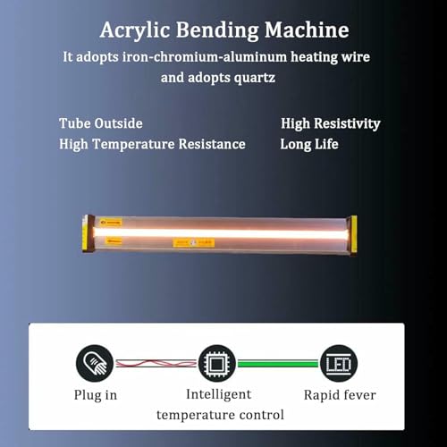 Máquina con calor para doblar acrílico con ángulo regulable en paneles de PVC 3