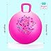 PlayZap Hopper Ball for Kids 3-8,18 Inch Pink Bouncy Ball with Handle, Inflatable Hippity Hop Bounce Hopping Toys Indoor Outdoor for Boys Girls Gifts, Butterfly