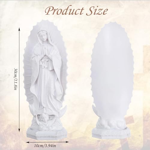 Estatua religiosa Virgen de Guadalupe 30 cm resina miniatura 2