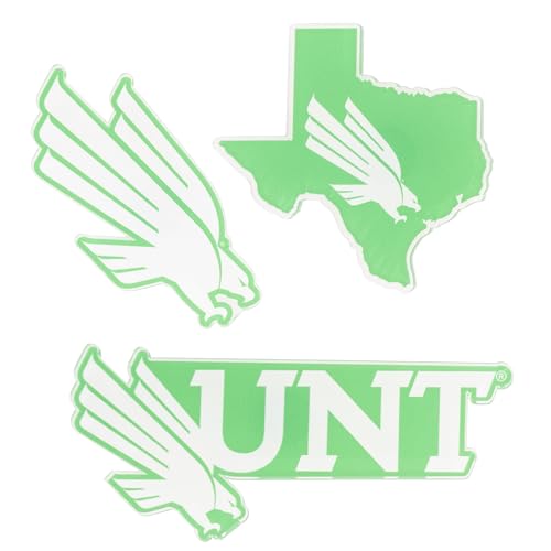 Desert Cactus University of North Texas Acrylic Magnet 3 Pack UNT Mean Green Decorative Design Officially Licensed (Magnet Set A)