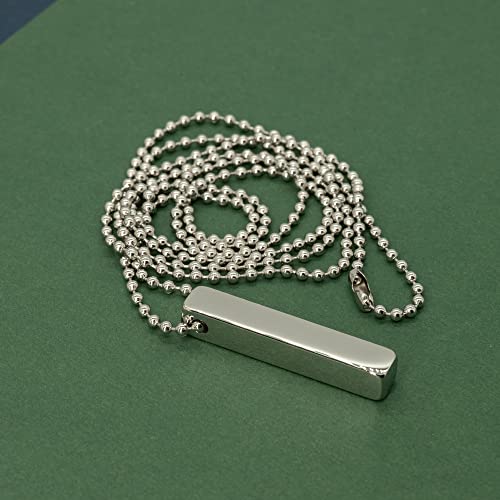 Staymax Rectangle Bar Engraving Blanks Stainless Steel Engraving Blank With Ball Chain 5 Pack #TOP4