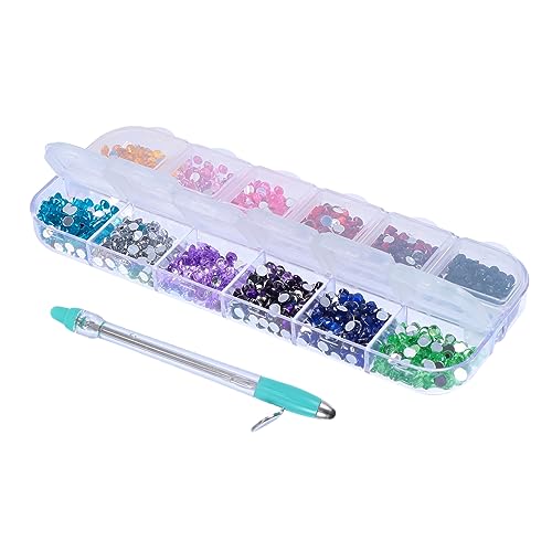 1 セット 手動ドリルペン 点線ペンネイルアート ダイヤモンド刺繍アクセサリー ホットペン キット・デ・マニキュラ ダイヤモンドキット ネイルキット Colorful パソコン FOMIYES