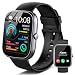 Smartwatch Herren, 1.91"HD Smart Watch Damen Schlafmonitor Schrittzähler Herzfrequenz Fitness Tracker, Fitnessuhr Bluetooth Anrufe, 110+Sportmodi Sport Uhr, IP68 Wasserdicht Watch iOS Android Schwarz