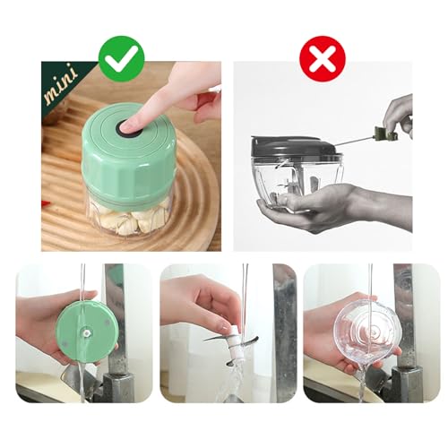 Hachoir à ail électrique pour oignon gingembre et viande avec mini robot USB de cuisine - 6