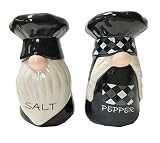 KARALIN Ceramic Salt & Pepper Shaker Sets Tabletop Accessories Cute Gnomes Chef Design Family Gifts