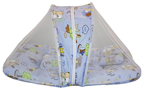 Image of Amardeep and Co Toddler Mattress with Mosquito and Insect Protection Net 70 * 40 cms (Rabbit Mauve)