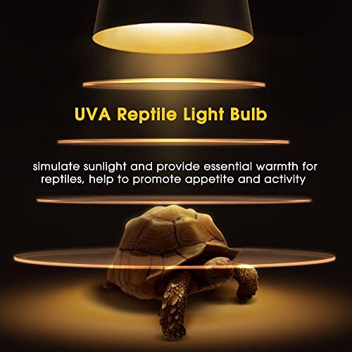Image of Briignite Reptile Heat Bulb 2 Pack, 75W UVA Reptile Light Bulbs, Dimmable Heat Lamp Bulbs Basking Spot Light Bulb for Reptiles, Amphibian, Bearded Dragon, Lizard, Chicken
