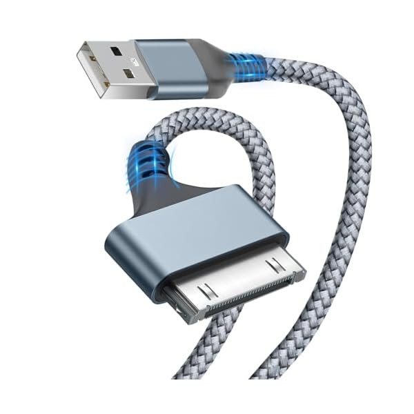 Ladekabel kompatibel mit iPhone 4, USB-auf-30-Pin-Ladekabel, USB-Schnelllade-Synchronisierungsdatenkabel, kompatibel mit iPhone 4 4s, iPhone 3G 3GS, iPad 1 2 3, iPod Touch 4 3 2 1, iPod Classic 3 2 1