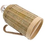 Ipetboom Retro Thermoskanne mit Bambusgeflecht und Glas Innenbehälter Starke Isolierung Dicht Verschlossen Umweltfreundlich für Zuhause Tee und Stilvoll Leicht und Langlebig