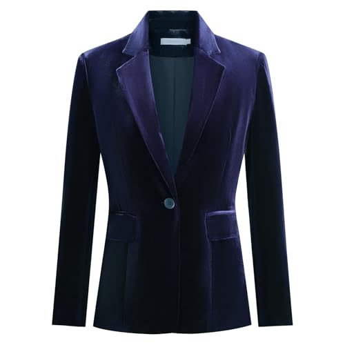 YYNUDA Womens Velvet Blazer Jacket Long Sleeve Suit Jacket for Party Wedding
