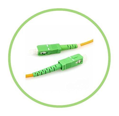 Fibershack - White SC/APC to SC/APC Fiber Optic Patch Cable. for in Home Fiber Networks. (3M, Green SC/APC)
