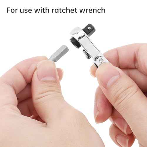 Omninmo Mini Ratchet Wrench Screwdriver Chrome Vanadium Steel 72 Teeth 2 in 1 Socket Batch Head Quick Wrench - Image 3