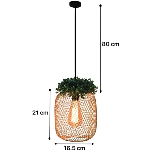 Image of DECOHOME Modern Hanging Ceiling Lamp Lights for Home & Decor | Premium Finish Pendant Light for Living Room, Bedroom & Dining Area | Stylish Indoor Lighting | Chandelier Lights (Pineapple-Gold)