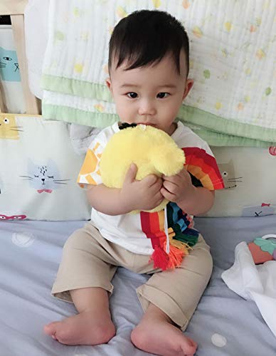 Toddler Kids Baby Boy Girl Short Sleeve Tassel Rainbow T-Shirt Striped Summer Casual Tops (White, 2T) #TOP7