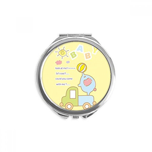 Miroir de poche multicolore petit format pour sac à main et cosmétique