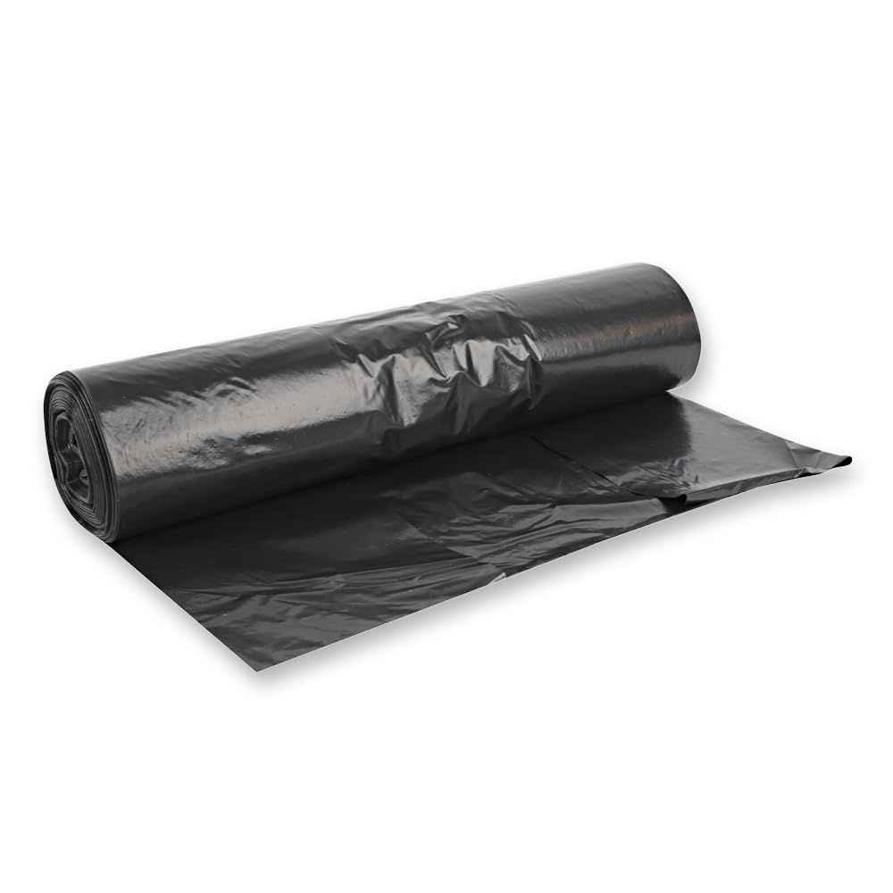 250 Stück, Müllsäcke Light 70 l, FRANZ MENSCH, schwarz | LDPE, auf Rolle, 57,5 x 100 cm, 40 my, Abfallsack, Müllbeutel, Mülltüten, Abfallbeutel, reißfest