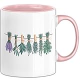 Kräuterkundler Tasse Geschenkidee Naturheilmittel Suchender (Rosa)