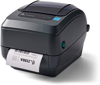 Zebra GX420t Thermal Transfer Desktop Printer Print Width of 4 in USB Serial and Parallel Port Connectivity GX42-102510-000