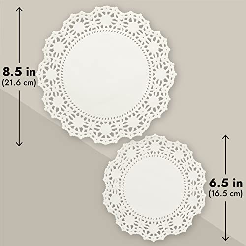 Juvale LJ-GUNLN-111617-01-1 150 Pack Round White Paper Doilies thumb #4