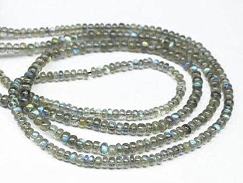 Perles en labradorite véritable de qualité supérieure pour bijoux artisanaux 3-4mm