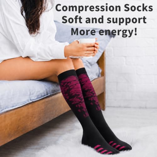 Image of COOLOVER Copper Compression Socks for Women and Men(6 Pairs)-Best Support for Running, Athletic, Travel