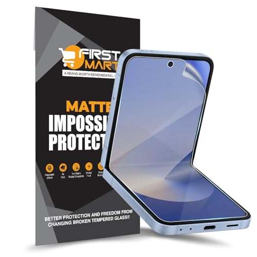Image of FIRST MART Matte Screen Protector for Samsung Galaxy Z Flip 6 - TPU Anti-Glare Protection, Fingerprint Working, Bubble-Free, Edge to Edge Coverage [ 1 Pack]