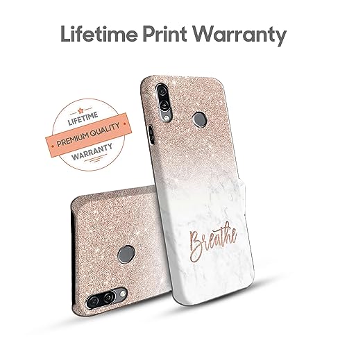 Image of COLORflow Back Cover Compatible with Honor Play | (Best for Girls) Quotes (Breathe) Marble | Designer Printed Hard CASE Bumper Back Cover Compatible with Honor Play