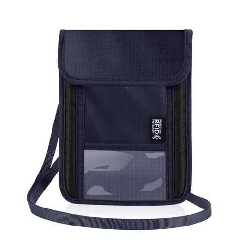 Portadocumentos Viaje RFID Impermeable con Correa Ajustable