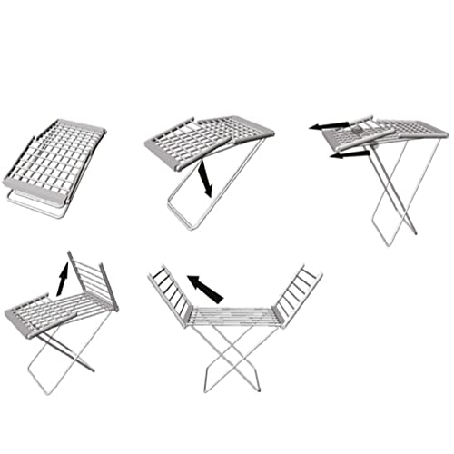 Foldable large capacity Clothes Drying Rack - Winged Folding Clothes Drying Space - Foldable Standing Washing Large Space Movable Laundry Hanger Dryer Home Storage Indoor - Image 8