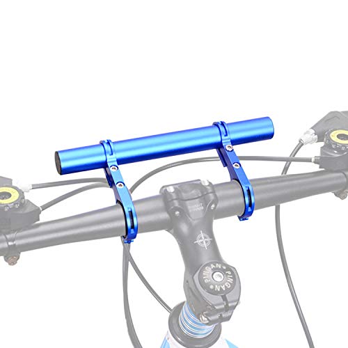 MHOYI Extensor de Manillar de Bicicleta, Marco de extensión de Manillar, Multifunción de Aluminio Extensión de Manillar Bicicleta de montaña,GPS, Teléfono Celular, Velocímetro (Azul)