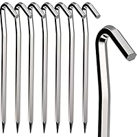 Zeltheringe, 8 Stück Zelt Heringe Metall Zelthaken 18 cm/7 Aluminium Heringe Erdnägel stabil, Robuste Zeltzubehör für Garten, Camping, Angeln und Zelten