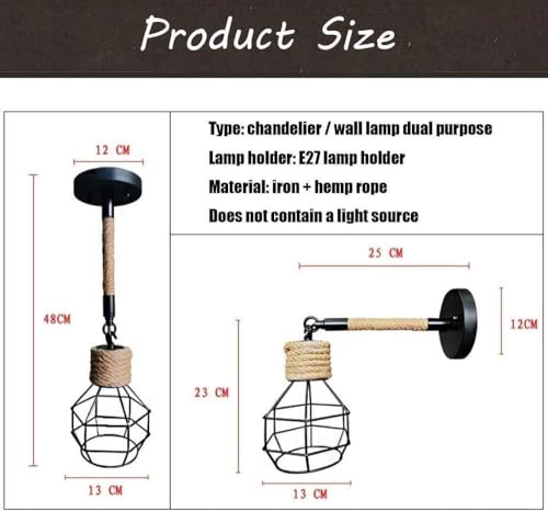 Éclairage suspendu applique et lustre en fer forgé pour bar
