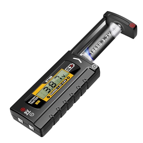 Comprobador de batería, probador de baterías domésticas | Comprobador de batería con pantalla digital - Probador de voltios para pequeños dispositivos eléctricos, exactamente para AA, , C, pilas de