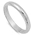 Sterling Silver Wedding 3mm Band Plain Comfort Fit Ring Solid 925 Size 8 (5503=8)