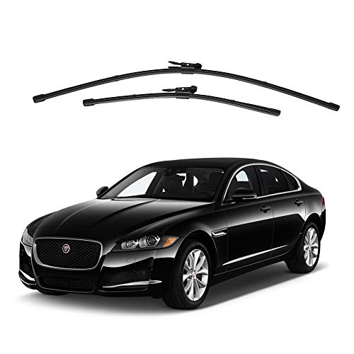 Image of Oshotto Frameless (O.E.M Type) Wiper Blades Compatible with Jaguar XF (24 inch / 19 inch)