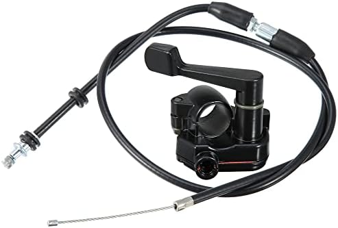 Accélérateur Au Pouce Pour Moto/quad – Avec Câble, Compatible Guidons 22 Mm (7/8 Pouces), En Aluminium Noir