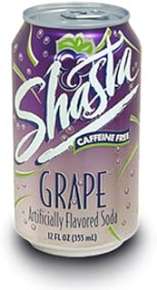 Shasta Grape Soda, 12-Ounce Cans (Pack of 24)