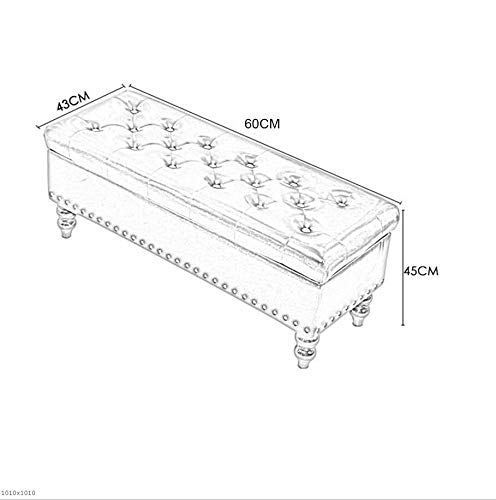 Banc ottoman de rangement gzz de 60 cm pour optimiser les petits espaces